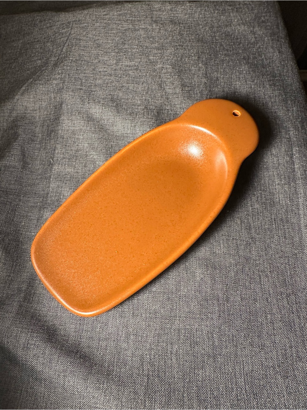 Pfaltzgraff Rust Orange Oval Spoon Rest